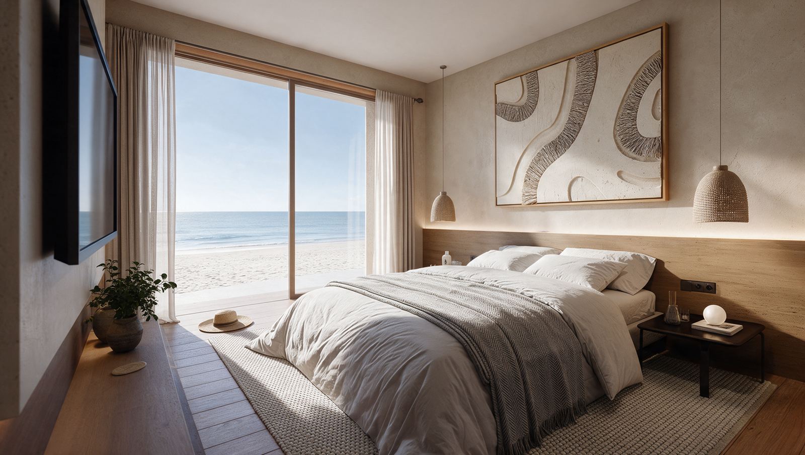 Habitación de Seashore Reserve con luz natural y vista al mar